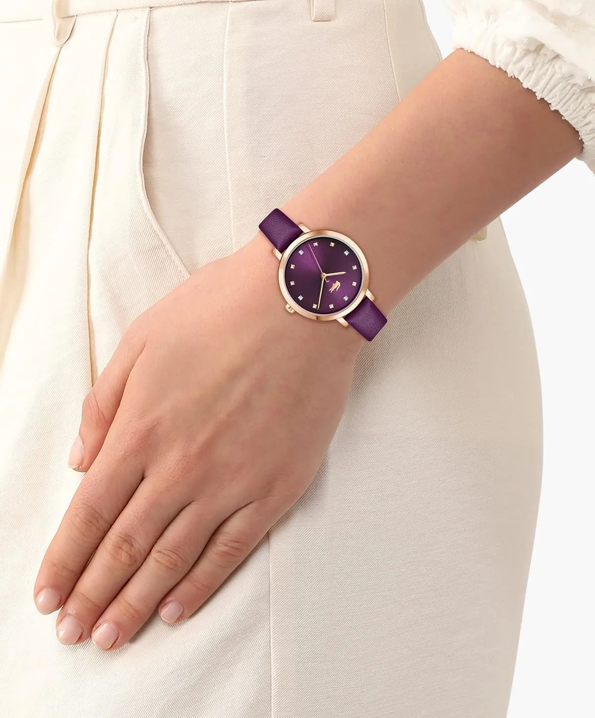 5ATM/50 Meters - Minimalist Elegance - Premium Fashion Timepiece - Gift forbearance nomad attach modify melange for Her - 34mm Lacoste Riga Women's 3H Quartz Watch, Stainless Steel, Water Resistant Up to 