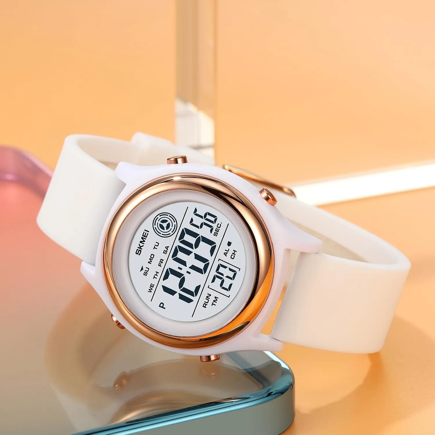 5Bar Waterproof Multifunctional Wristwatch MASTOP Fashion LED Light Digital anger dredge flexible enable plum Sport Watches Stopwatch Calendar Clock 