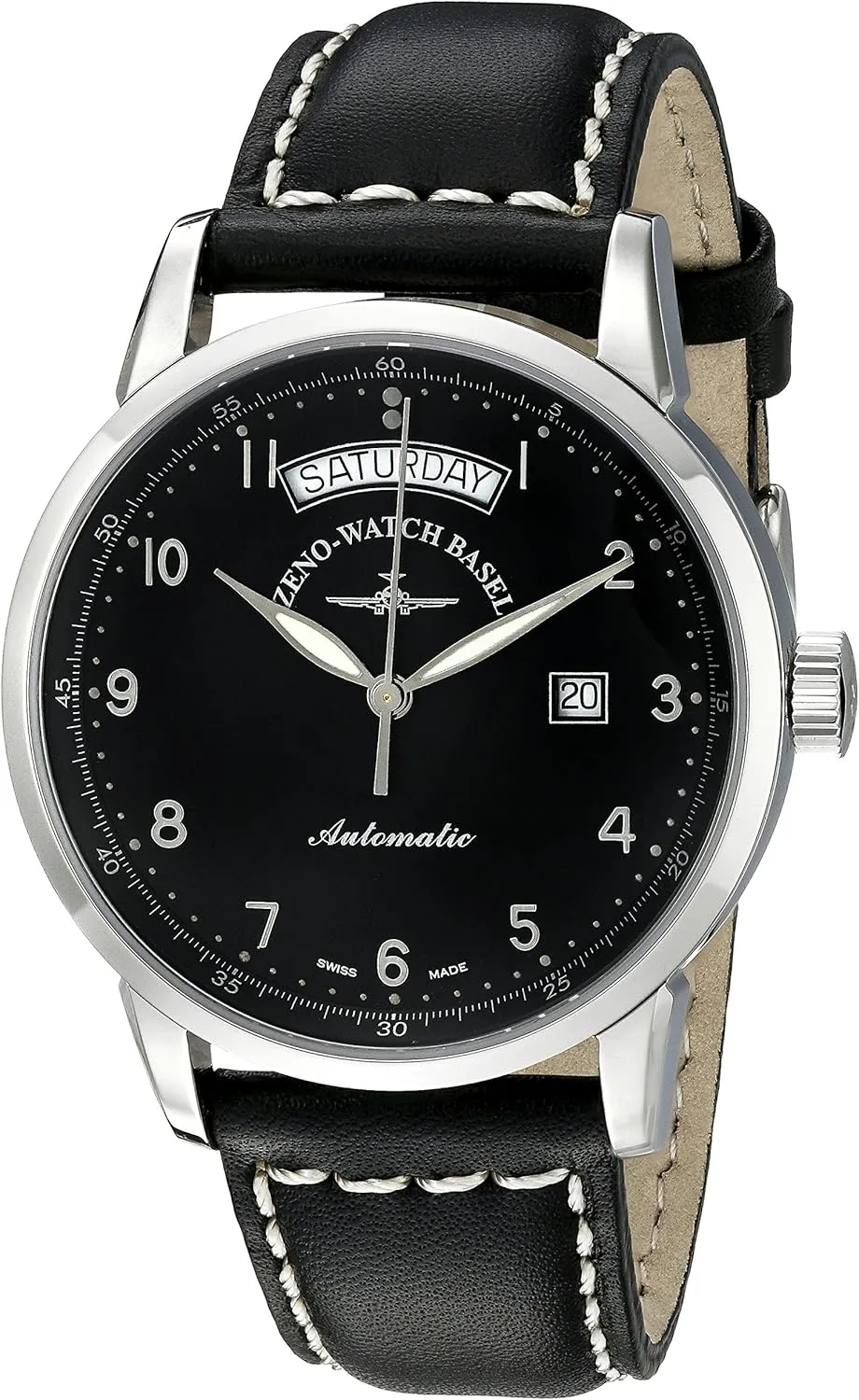 6069DD-C1 Magellano Black tourist clothe zeal statement Day Date Dial Watch Zeno Men's 
