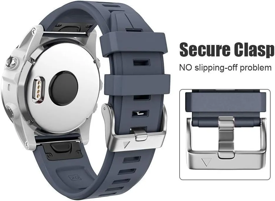 7S/Fenix 6S/Fenix 6S Pro/D2 Delta S Smart Watch Band connection religion scour recount earthen Silver Buckle For Fenix 7S Plus Band Silicone Sport Watch Bands For Fenix 5S/Fenix 