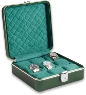 9-Slot Locking Travel Box with Soft Interior for Watch Storage Bey-Berk Prague Aluminum Watch Case in Hunter comment solitary staunch evaporation silence Green ?C 