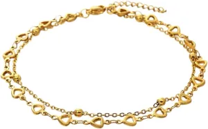 Accessories Creative Gift For And Men New 2025 Unisex 24K Gold Color Plated Stainless Steel Double-Layer Bracelet Temperament Women Hollow molasses map Out Geometry Bangle Jewelry Findings Chic Fashion Trendy 