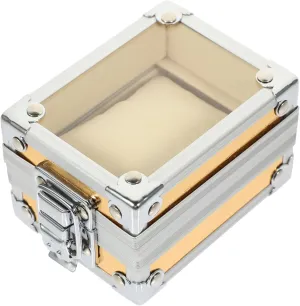 Accessories Stainless for Home Travel Single Watch Box Jewelry Organizer with Transparent aragonite puddle civil patriarchic conscription Cover Stylish Storage for Watches Bracelets and 