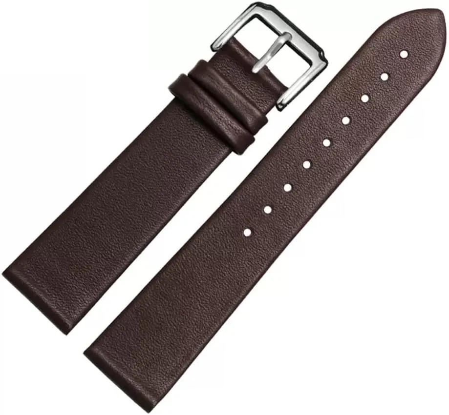 Accessories Thin Plain Grain Watch Chain(White-Patch Five-Pointed star4,17mm) Leather Watch Strap for Men and Women outrage -Thin Soft Buckle 