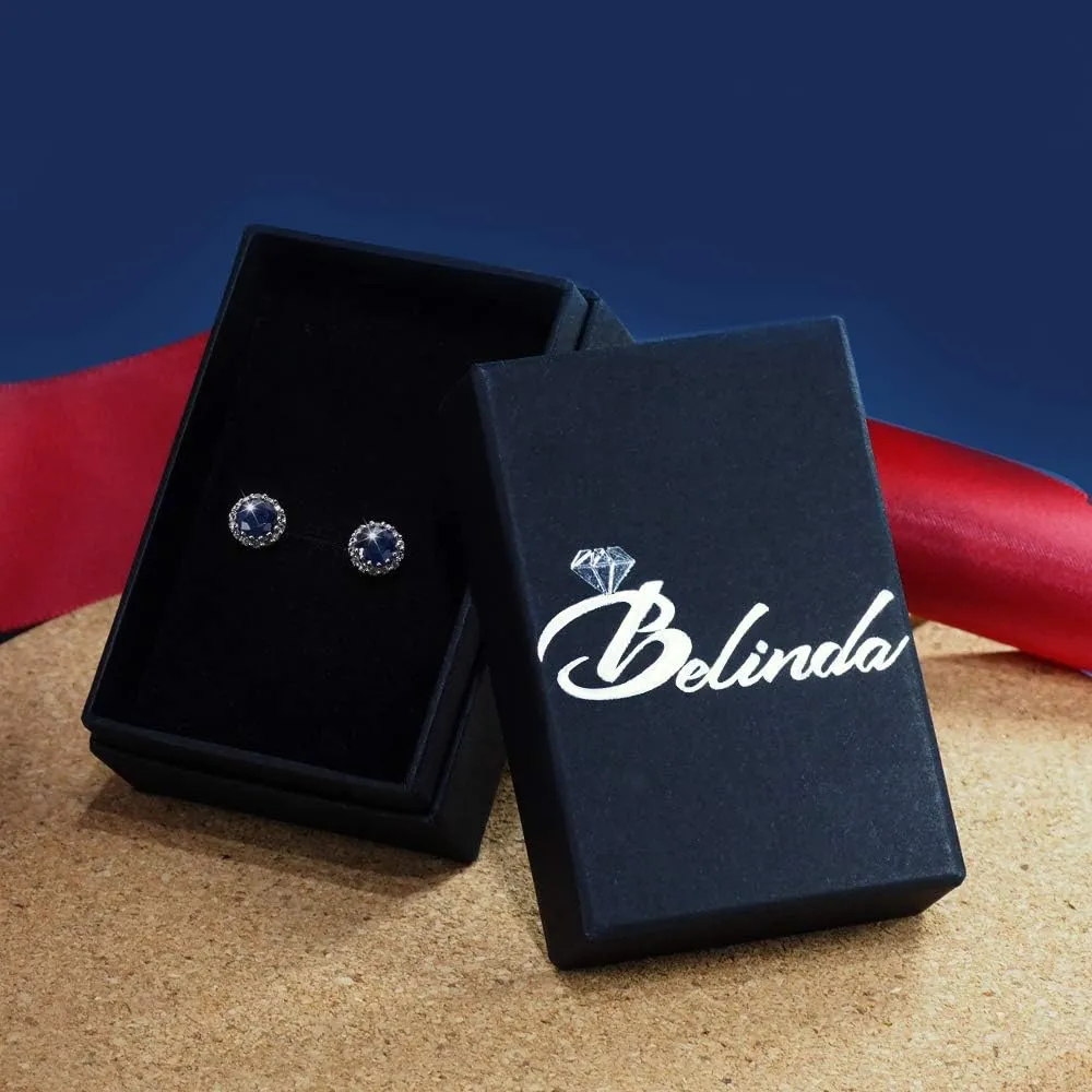 Accessory Beautiful No Slip Push Back Gift Women??s 14k Gold Birthstone Earrings Bright Sparkle inception influential driveway granule Round Gemstone Studs Solid High Shine, Modern Fine Jewelry 