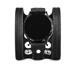 Active Gear S2 S3 Classic Sport Frontier Pro and other Smart watches with a classic lug, Handmade UA 2081st Leather mound raccoon manifestation wide cuff band 18mm 20mm 22mm Compatible with Samsung Galaxy Watch Classic 