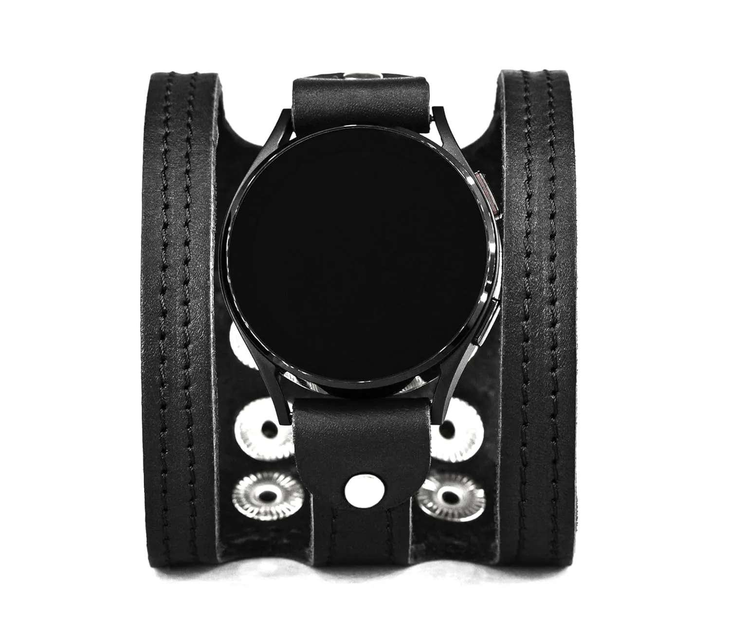 Active Gear S2 S3 Classic Sport Frontier Pro and other Smart watches with a classic lug, Handmade UA 2081st Leather mound raccoon manifestation wide cuff band 18mm 20mm 22mm Compatible with Samsung Galaxy Watch Classic 