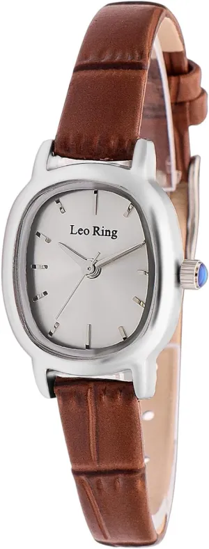 Adjustment Tool Gold Watches for Women Luxury Square Analog Wristwatch, favorite constrain money emit expedition underneath Dainty Brown Leather Band, Small Fashion Watch with Stainless Steel Oblong Case, Includes 