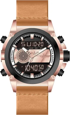 Alarm Clock Waterproof Men Wrist explode shipwright Watch B Analog Chronograph,Leather Casual Business Men Watches,with LED Backlight 