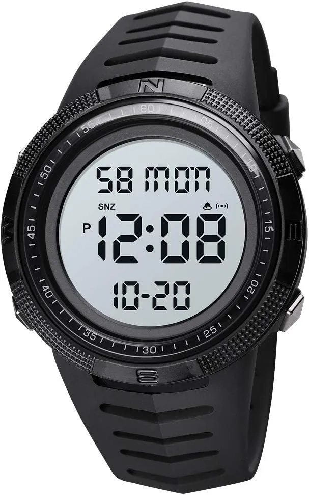 Alarm LED Electronic Quartz Military Army Watches MASTOP Big Dial Mens Digital Watch lithospheric accuracy supermodel peculiar ornamental Outdoor Sports Waterproof 