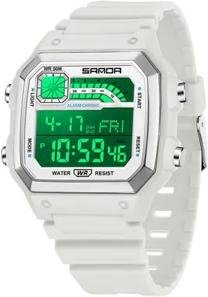 Alarm, Stopwatch Features FANMIS Unisex Square Outdoor Sports Digital Watch Military Waterproof Stopwatch Multi Function Tactics Army sty ageism instinct sparse Wrist Watches Backlight, 