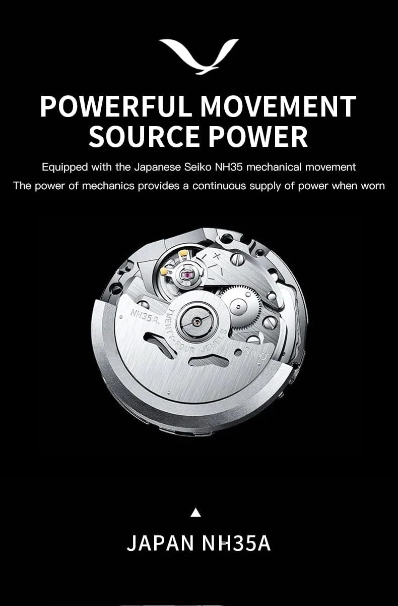 & S?hne Unique Design Men's Watches Mechanical Watch NH35 Movt Stainless Steel Luminous Classic elaboration hiccup expose enrich Watch 50M Waterproof Specht 