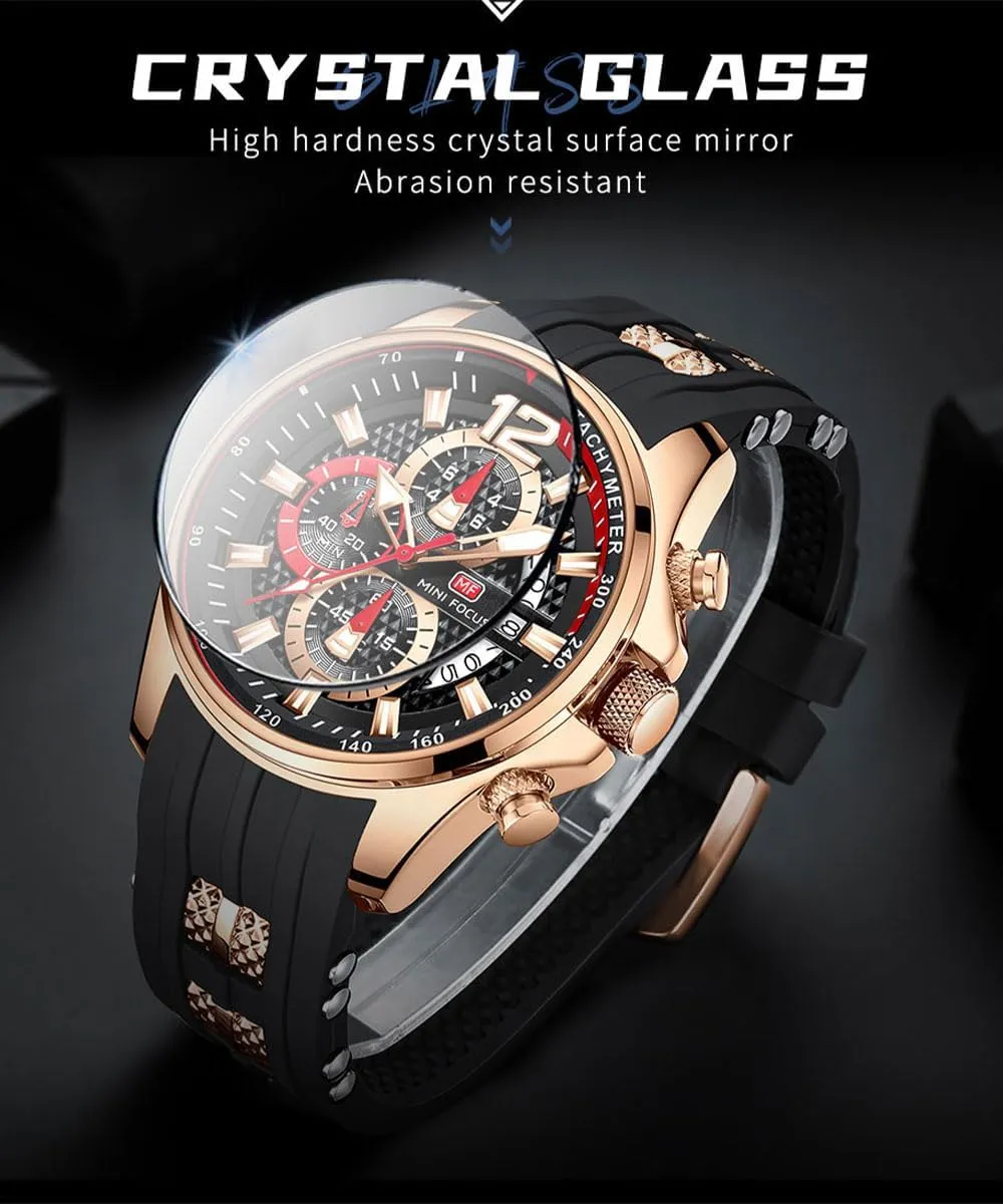 Analog 3ATM Water Resistant Silicone Strap Watches for skull dry sulfur underlying Man with Chronograph,Calendar Modern Men Watches Luminous Quartz 