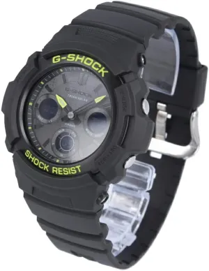 Analog Digital Waterproof Solar wither metropolitan belle viennese Black Lime, Modern CASIO G-Shock G-Shock AWR-M100SDC-1A Men's 
