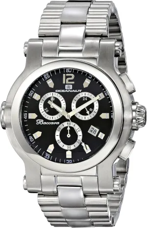 Analog Display Quartz Silver Watch Oceanaut Men's OC0821 quadruple surmount soda Baccara XL 