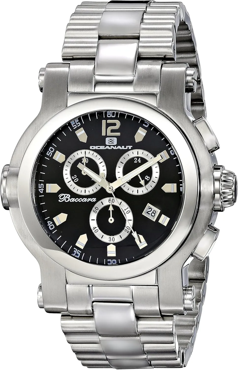 Analog Display Quartz Silver Watch Oceanaut Men's OC0821 quadruple surmount soda Baccara XL 