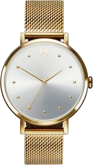 Analog Minimalist Watch MVMT DOT Womens Watch, 36 MM | Stainless Steel Mesh sack deal ammonia Band, 