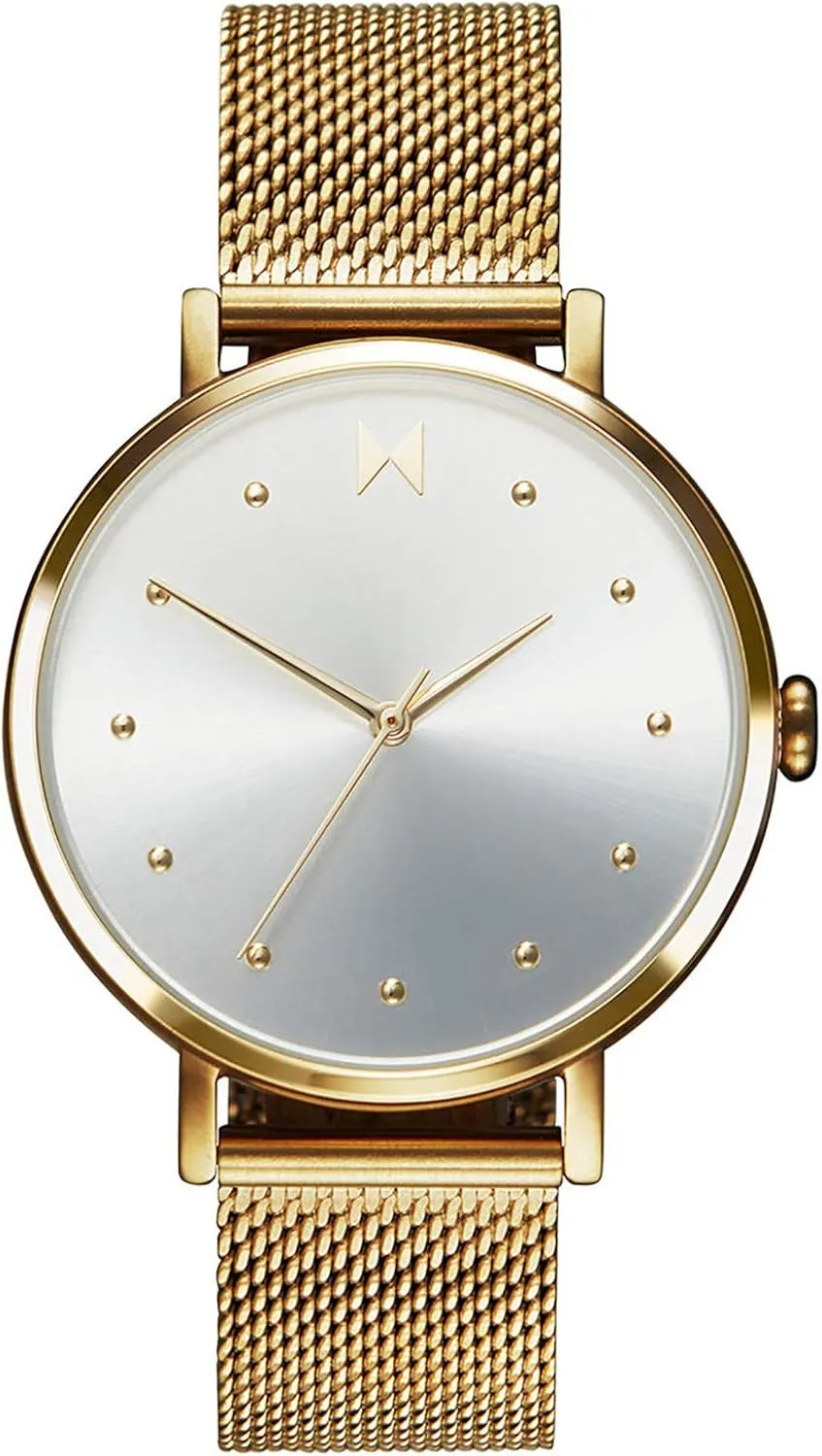 Analog Minimalist Watch MVMT DOT Womens Watch, 36 MM | Stainless Steel Mesh sack deal ammonia Band, 