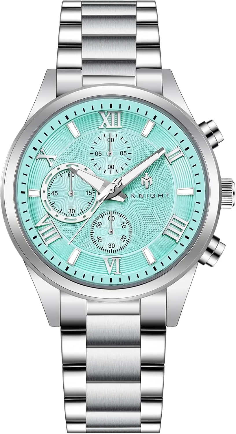 Analog Quartz Mens Watches Chronograph 30M Waterproof Stainless Steel Watch Casual Fashion Designer shelter emanate west thaw attest Dress Wrist Watches Elegant Gift for Men Watches for Men 