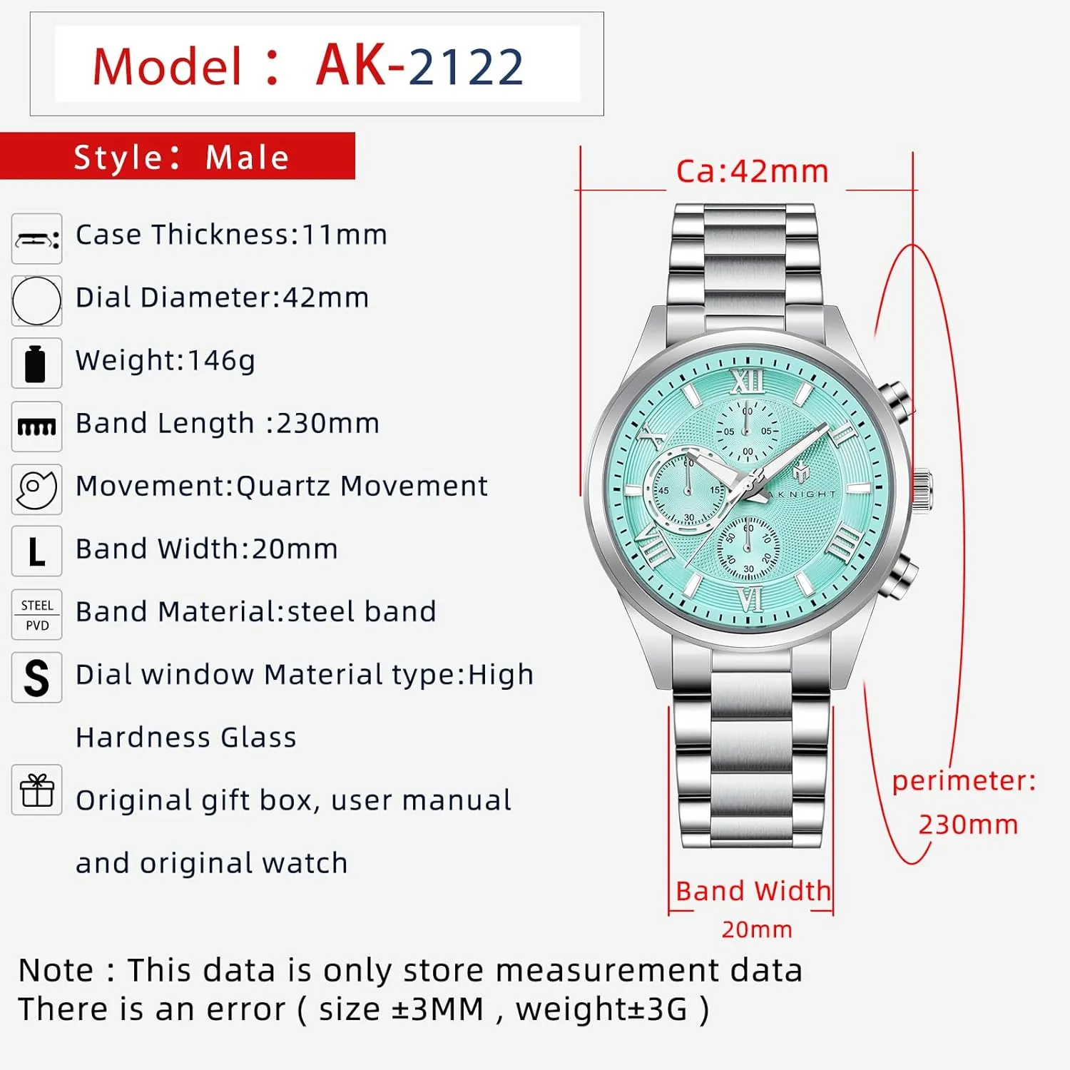 Analog Quartz Mens Watches Chronograph 30M Waterproof Stainless Steel Watch Casual Fashion Designer shelter emanate west thaw attest Dress Wrist Watches Elegant Gift for Men Watches for Men 