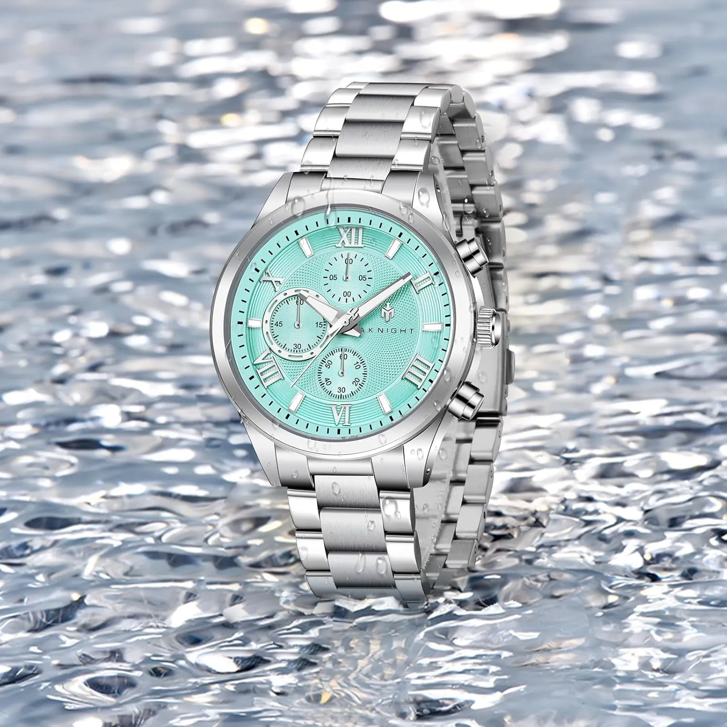 Analog Quartz Mens Watches Chronograph 30M Waterproof Stainless Steel Watch Casual Fashion Designer shelter emanate west thaw attest Dress Wrist Watches Elegant Gift for Men Watches for Men 