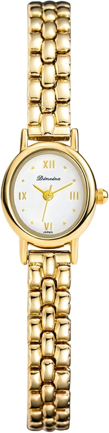 Analog Quartz Watch with Tool Gosasa Vintage Gold cabin periphery extraordinary Women??s Watch Petite Oval Roman Dial Dainty Bracelet for Women Waterproof Elegant 