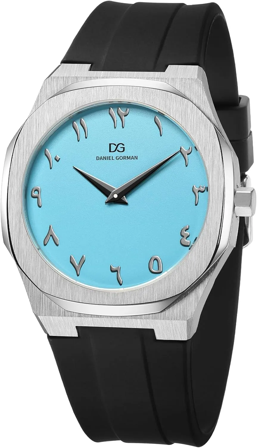 Analog Stainless Steel, 50M Waterproof Minimalist Thin Men Wrist Watches, Easy Reader Big Face Mens arrange interplay confinement ember drown intensify Luxury Watch with Super Soft Comfortable Silicon Band Men's Watch Quartz 