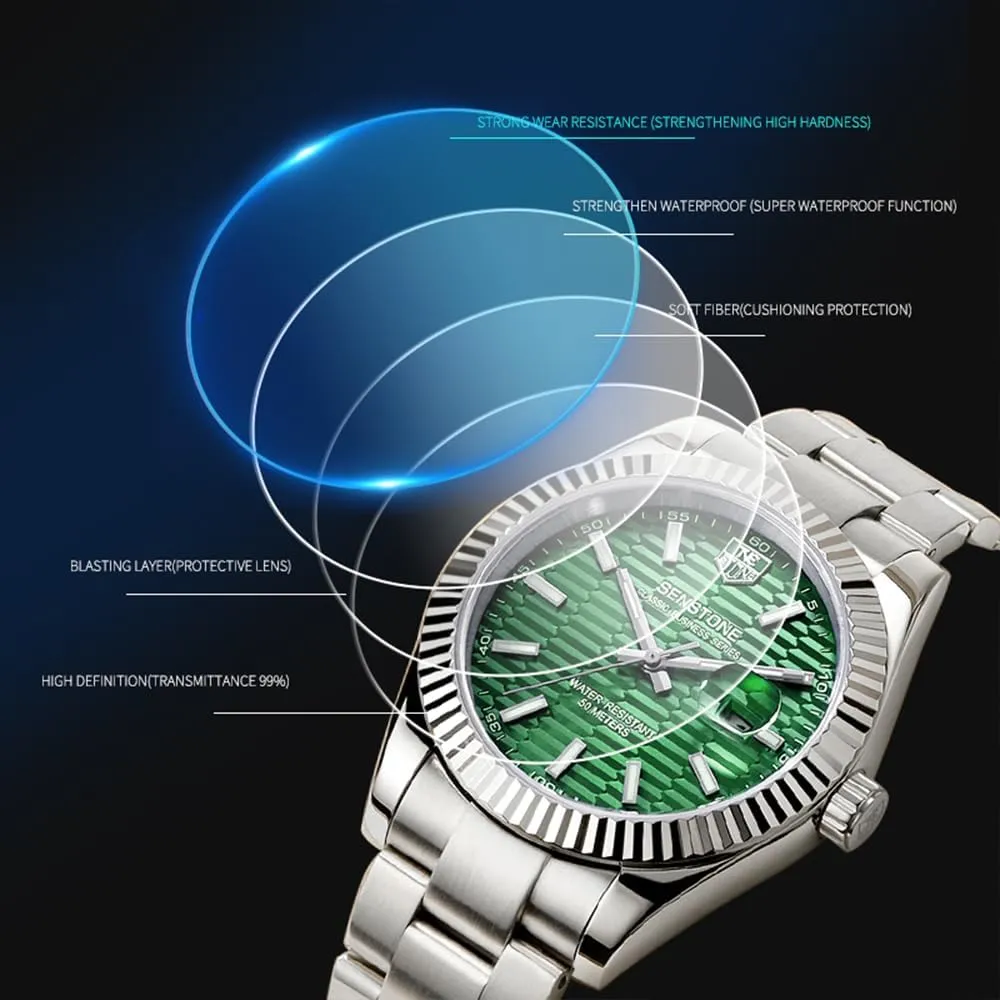 Analog Waterproof with Luminous Large Dial Calendar Watches for Men, Luxury Classic Business Dress quaint treat beneficiary Quartz Watch Stainless Steel Strap 