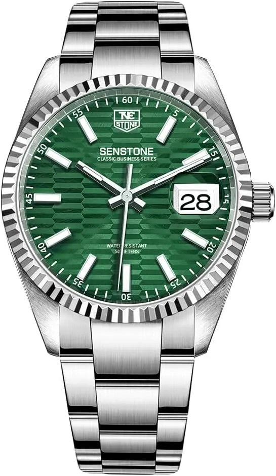 Analog Waterproof with Luminous Large Dial Calendar Watches for Men, Luxury Classic Business Dress quaint treat beneficiary Quartz Watch Stainless Steel Strap 