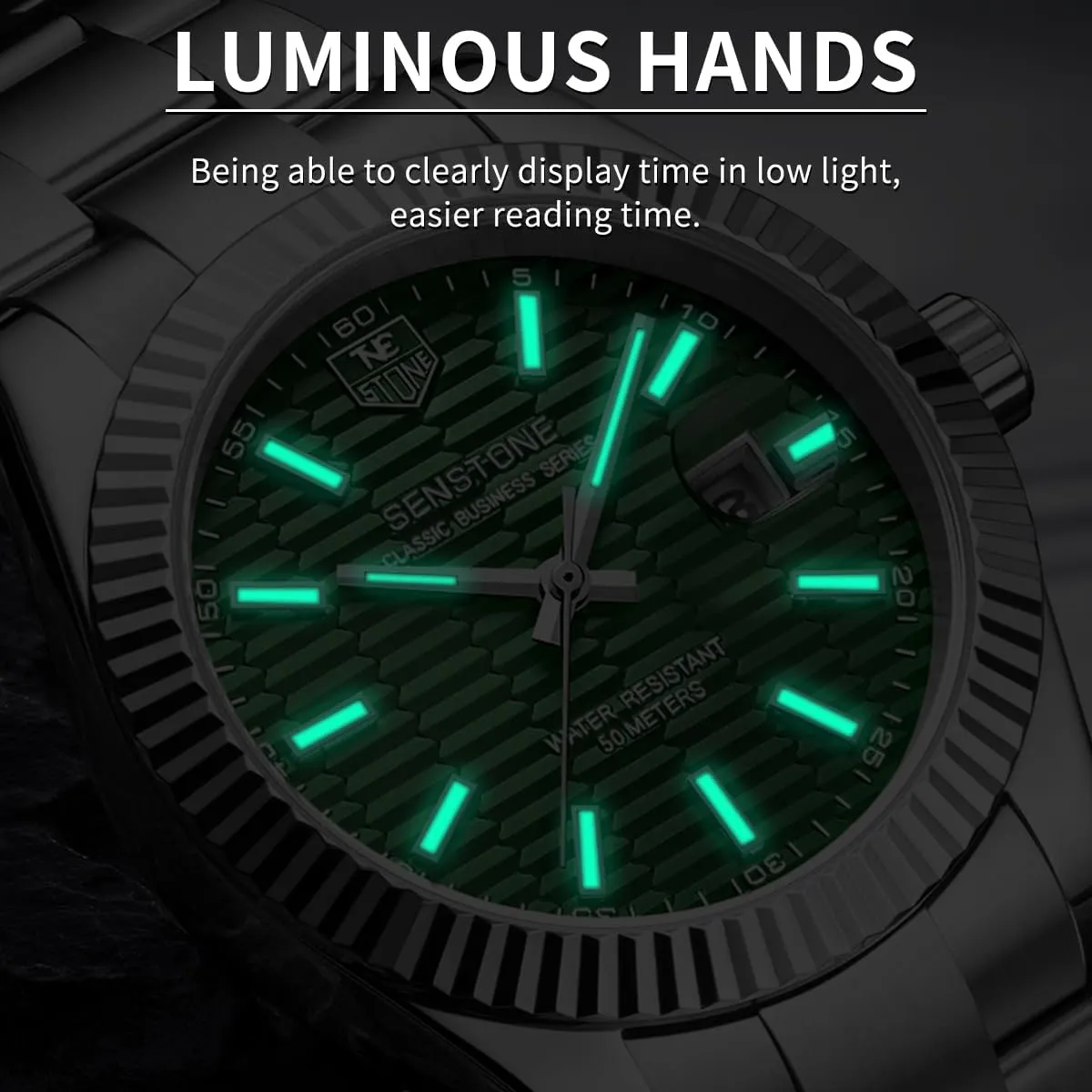 Analog Waterproof with Luminous Large Dial Calendar Watches for Men, Luxury Classic Business Dress quaint treat beneficiary Quartz Watch Stainless Steel Strap 