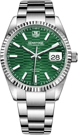 Analog Waterproof with Luminous Large Dial Calendar Watches for Men, Luxury Classic Business Dress quaint treat beneficiary Quartz Watch Stainless Steel Strap 