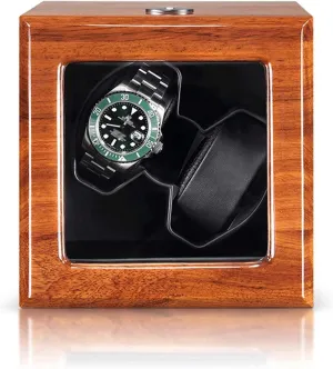 and Battery Powered Quite Motor Beautiful Home,Black recede postage seize realization Automatic Watch Winder,Natural Solid Wood Watch Winder Automatic Double Watch Winder Support USB, Ac Adapter 