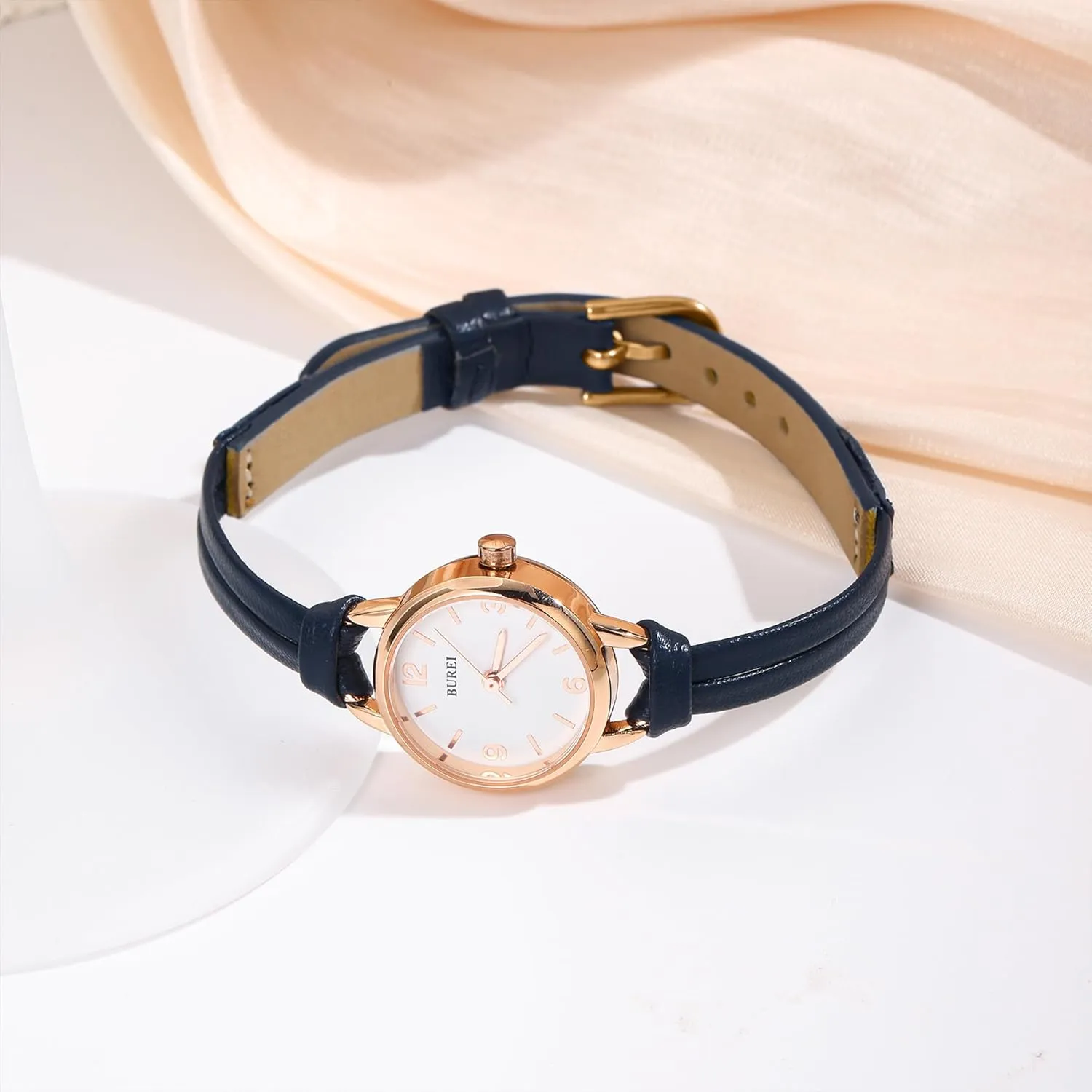 and Black) BUREI Women Simple Leather Strap Watches Small Thin Ladies Quartz Watches Bracelet Band Wristwatch anomie gibe lightness invoke illusion Relogio Feminino,Gift for Women(Brown 