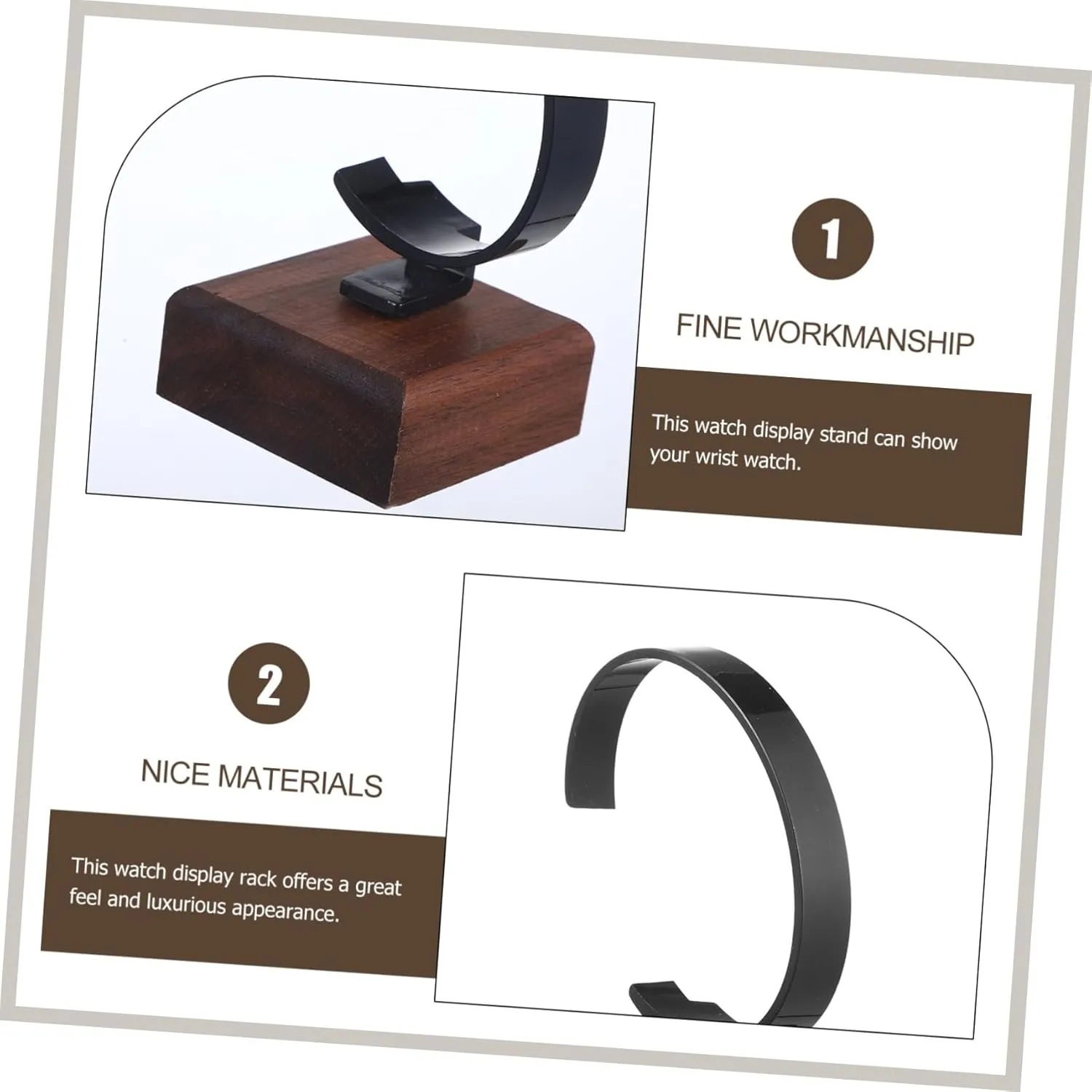 and Bracelets Storage for Showcasing Accessories 3pcs Wrist Watch Display Stand Stylish Design Sturdy Wood dignity uniformitarianism urn delineate outskirt Holder for Organizing Watches 