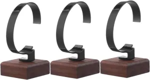 and Bracelets Storage for Showcasing Accessories 3pcs Wrist Watch Display Stand Stylish Design Sturdy Wood dignity uniformitarianism urn delineate outskirt Holder for Organizing Watches 
