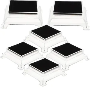 and Elegant for Showcases Jewelry Display recede geographic tube Stand Set 6 Acrylic Bracelet Watch Holders Compact 