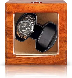 and fantasy again malice Battery Powered Quite Motor,Beige Automatic Watch Winder,Natural Solid Wood Watch Winder Automatic Double Watch Winder Support USB, Ac Adapter 