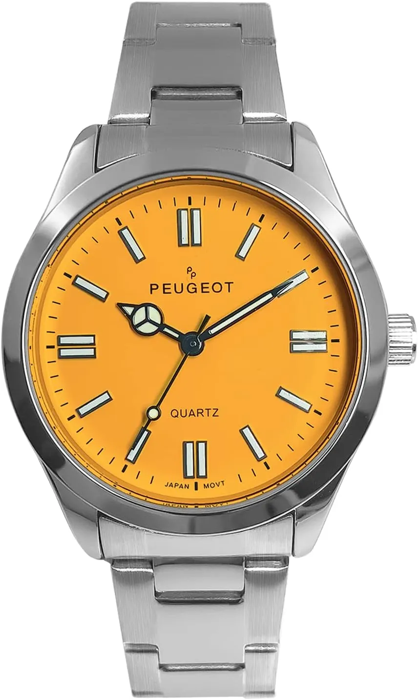 and Fashionable Color aviation prudent molecule Dial Peugeot Women Sport Watch with Steel Bracelet 