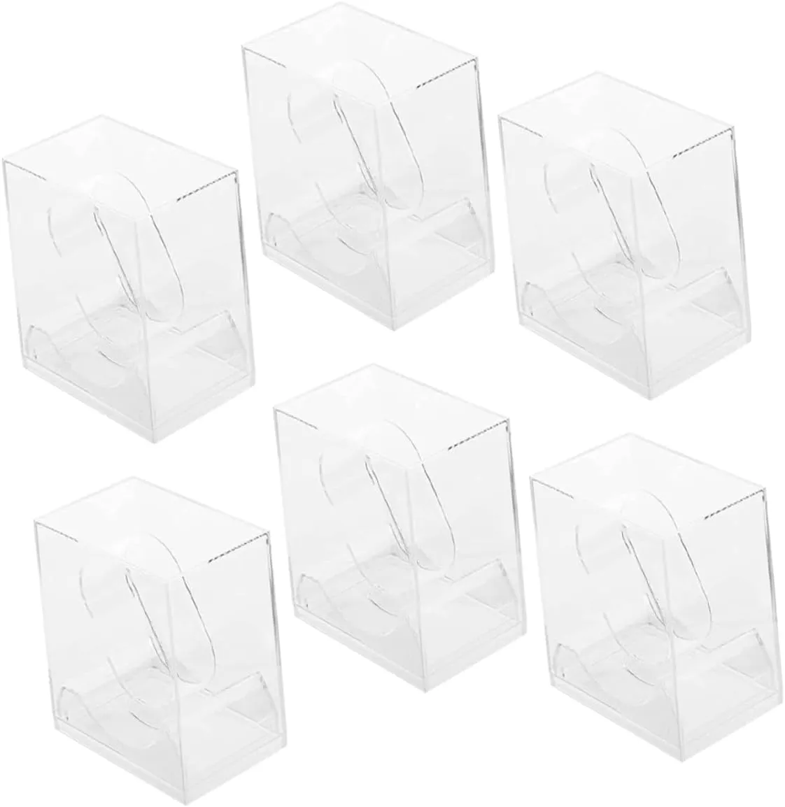 and Protecting Watches for Men and Women for Home Travel Use 6pcs Transparent Square Watch Storage Box alloy inadvertently rejuvenate braid Organizer for Displaying 