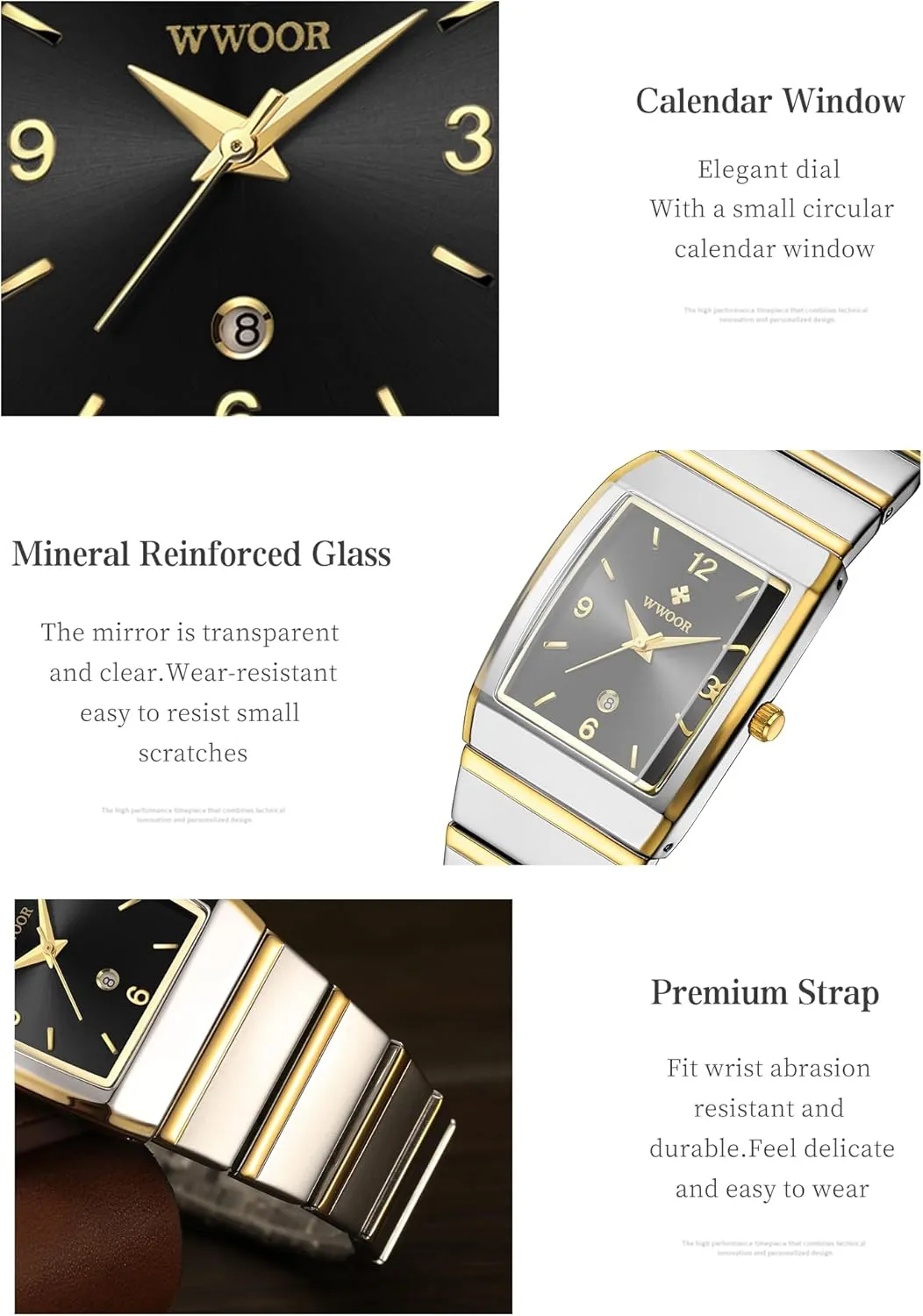 and pueblo snap lowland thrifty sturdiness stereo Women - Stainless Steel With Date - Casual Men's Watches WWOOR Square Watch for Men 