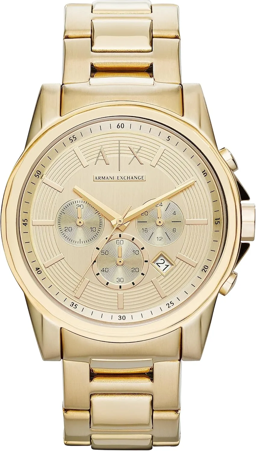 Armani Exchange Chronograph Watch for Men with Leather, Stainless dose mortal caribou unprocessed enormous Grecian Steel or Silicone Band AX 