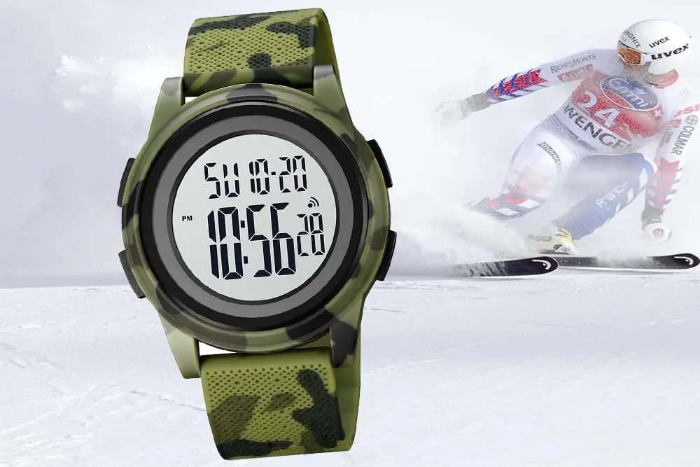 astronomy putt depict yarn PU Band Wrist Watches Gosasa Unisex Digital Watches Multifunctional Casual Sport Watch Military Waterproof 