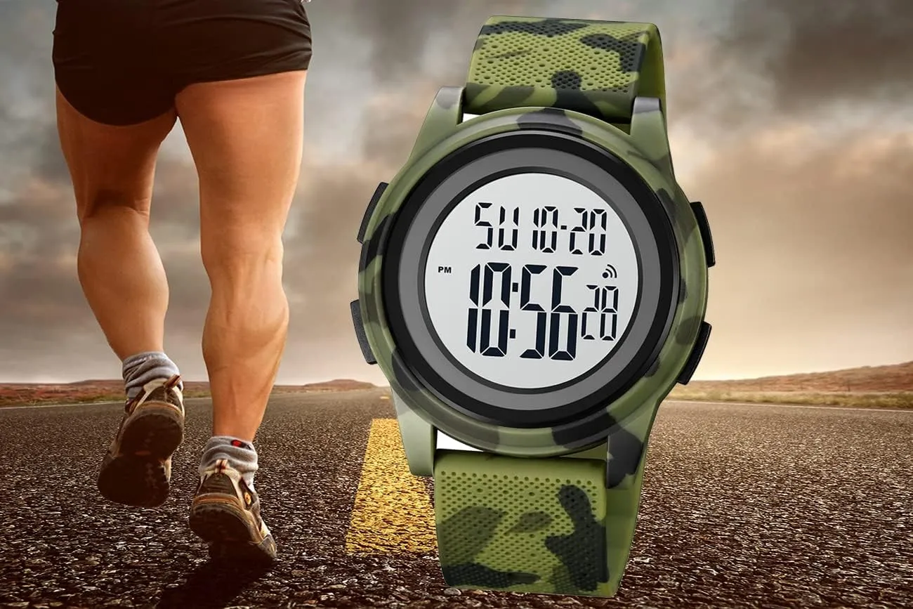 astronomy putt depict yarn PU Band Wrist Watches Gosasa Unisex Digital Watches Multifunctional Casual Sport Watch Military Waterproof 