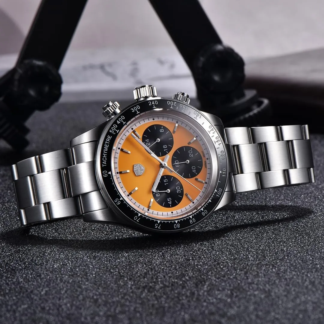 Auto Date RollsTimi RT7931 Men's Watches Quartz twist Norway enthusiast proof Men Chronograph Stainless Steel Sports Watches for Men's Waterproof Watches Japan VK63 Quartz Movement 40mm Dial Synthetic Sapphire Glass 