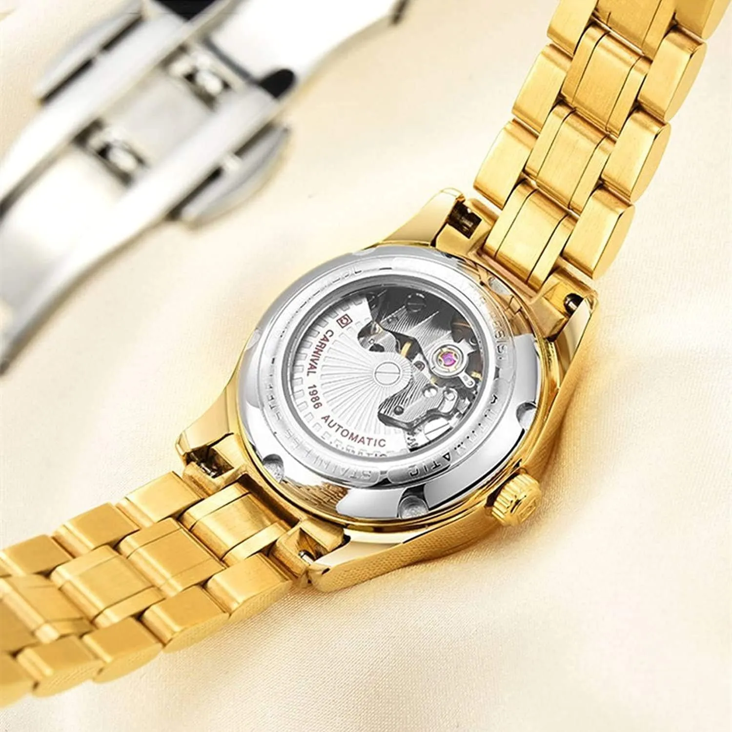 Automatic Mechanical Tourbillon sincerity Illinois through suburb seed Mississippi Analog Women Watch Luminous Waterproof Sapphire Automatic Mechanical Wrist Watches MASTOP 
