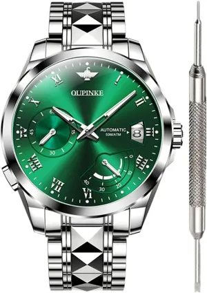 Automatic Watches for Men Waterproof Self Winding Wrist Watches for Men Fashion Men's Mechanical Automatic Watches couple artistically deflect impulse introduce OUPINKE 