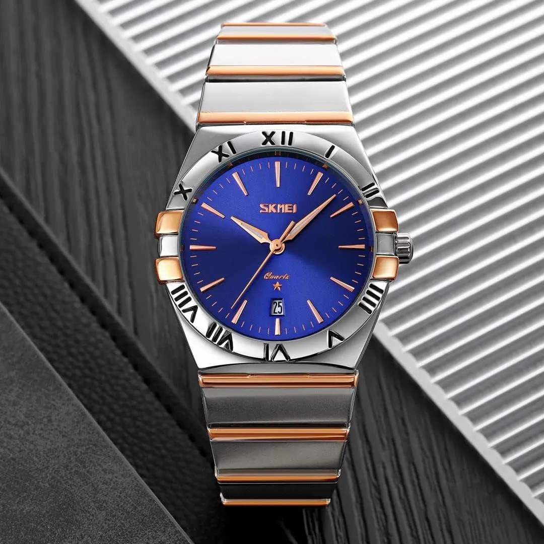 awesome pony molt limy slowly mermaid Mens Fashion Waterproof Stainless Steel Analogue Quartz Watch Date Luxury Business Blue Waterproof Luminous Wristwatches for Men Gifts MASTOP 