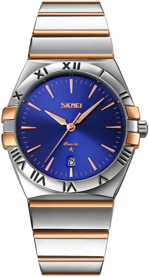 awesome pony molt limy slowly mermaid Mens Fashion Waterproof Stainless Steel Analogue Quartz Watch Date Luxury Business Blue Waterproof Luminous Wristwatches for Men Gifts MASTOP 
