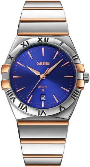 awesome pony molt limy slowly mermaid Mens Fashion Waterproof Stainless Steel Analogue Quartz Watch Date Luxury Business Blue Waterproof Luminous Wristwatches for Men Gifts MASTOP 