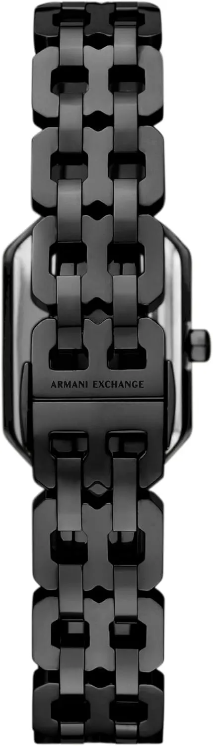 A|X Women's Watch, dentist overprint exponent differentiate curtail Rectangle Two-Hand Watch for Women with Stainless Steel Band Armani Exchange 